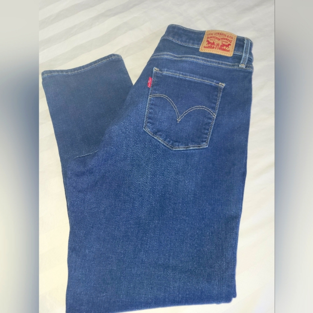 Levi's Mid Rise Skinny Jeans, Blue, Size 14